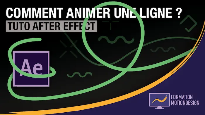 Tutoriel After Effects étape par étape pour apprendre à animer et faire apparaître une ligne dans une composition vidéo