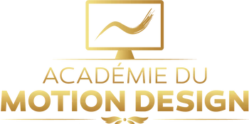Logo de l'Académie du Motion Design. Une école de motion design en ligne qui enseigne After Effects et Illustrator à distance pour apprendre à devenir freelance motion designer.